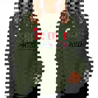 Christmas Science Teacher Santa Educator Chemical Elements Women Sweatshirt - Thegiftio