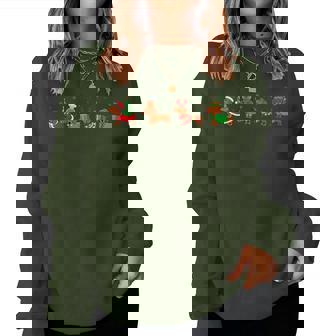 Dachshund Christmas Pajamas For Girlfriend Dog Lovers Women Sweatshirt - Monsterry