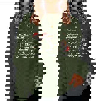 Drink Drank Drunk Christmas Martini Cocktail Santa Hat Xmas Women Sweatshirt | Seseable UK