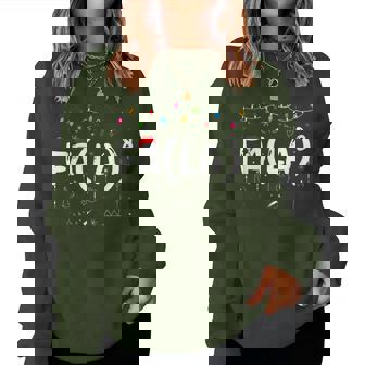 Fa La8 Christmas Santa Fa La Math Teacher Women Women Sweatshirt - Monsterry