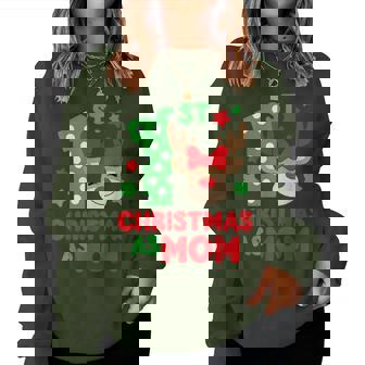 First Christmas As Mom Matching Family 1St Christmas Family Women Sweatshirt | Mazezy