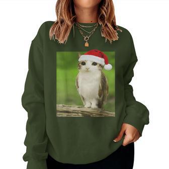 Adorable Cat Owl Meme Meowl Christmas Women Sweatshirt - Thegiftio UK