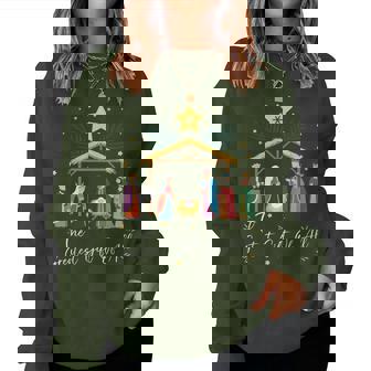 The Greatest For All Christmas Nativity Jesus Christian Women Sweatshirt | Mazezy