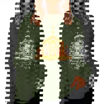 The Greatest For All Christmas Nativity Jesus Christian Women Sweatshirt | Seseable CA