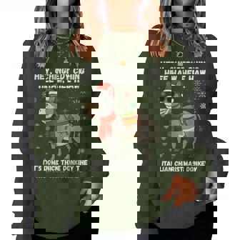 Italian Christmas Donkey Xmas Pajamas For Donkey Lover Women Sweatshirt | Seseable UK