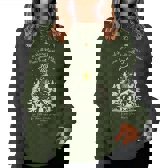 Jesus Christian Christmas Xmas Tree Family Pajamas Holiday Women Sweatshirt - Monsterry