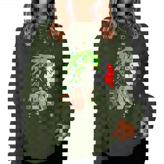 Labor And Delivery Nurse Christmas Lights Snowflake Holiday Women Sweatshirt | Seseable CA