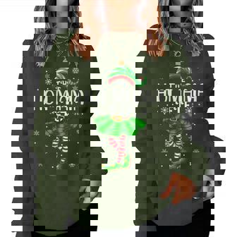 Matching Family Xmas Girls Mom Hot Mama Elf Christmas Women Sweatshirt | Seseable FR