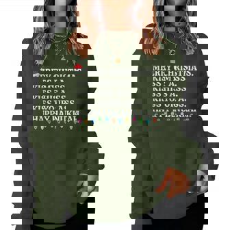 Merry Christmas Kiss My Ass Xmas & -Adults Black Small Modern Crew Neck Short Sleeve Winter Women Sweatshirt - Thegiftio