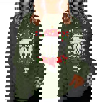 Mimi Christmas Pajama Santa Claus Family Matching Grandma Women Sweatshirt | Seseable FR