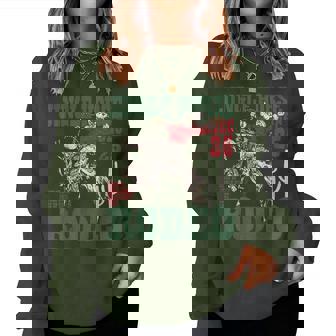 Retro Jingle Horse Rodeo Christmas Western Cowboy Women Sweatshirt - Thegiftio