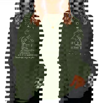 A Thrill Of Hope Nativity Christian Merry Christmas Jesus Women Sweatshirt - Monsterry