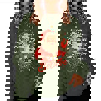 Vintage Santa Claus Believe Christmas Boys Girls Women Sweatshirt - Monsterry