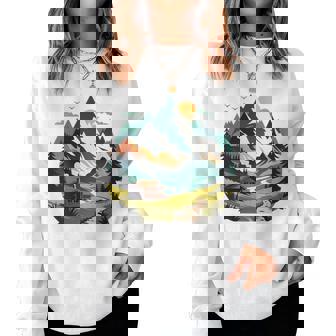 Alpes Montagnes Forêt Nature Montagnes Sweat-shirt pour femme - Cadeauxyz