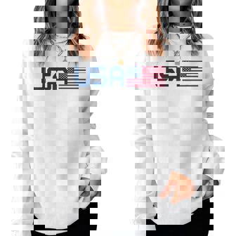 American Flag Cool Patriotic 4Th Of July Usa Flag Women Sweatshirt - Thegiftio