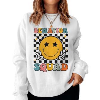 Behavior Squad Specialist Analyst Behavior Teacher Retro Women Sweatshirt - Thegiftio UK