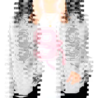 Birthday Girl Pink Coquette Bow 9 Year Old Aesthetic Girly Women Sweatshirt | Seseable FR