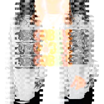 Bling Bling Thanksgiving Gobble Turkey Family Women Sweatshirt - Seseable