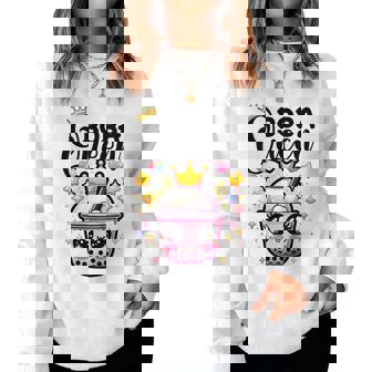 Boba Queen For N Girls Boba Bubble Tea Kawaii Japanese Women Sweatshirt - Thegiftio