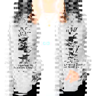 C'est Bon Jeais Bien Touta Bien Drôle De Chat Sweat-shirt pour femme - Cadeauxyz