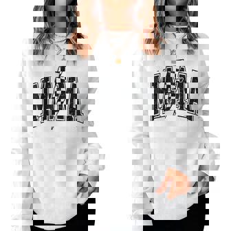 Checkered Mama Lightning Bolt Mother's Day For Mom Mother Women Sweatshirt - Monsterry