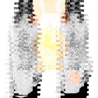 Chinese New Year 2026 Year Of The Horse Lunar Golden Horse Women Sweatshirt - Monsterry