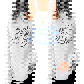 Coffee & Croissant French Croissant Retro Graphic Aesthetic Women Sweatshirt - Thegiftio