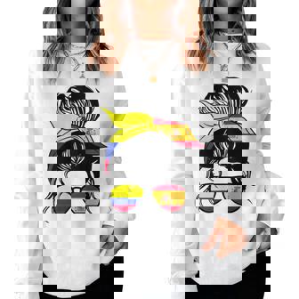 Colombia Y España Mix Raíces Colombianas In Mangas Sudadera Mujer - Regaloses