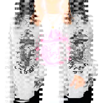 Cowgirl Disco Outfit Rodeo Bachelorette Party Let's Go Girls Women Sweatshirt | Seseable CA