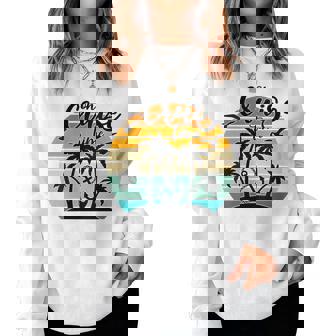 On Cruise Time Palm Trees Cruising Family Vacation Friends Women Sweatshirt | Mazezy