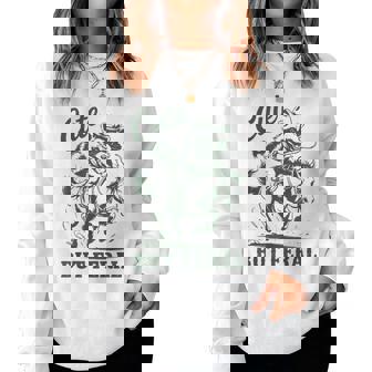 Cute But Feral Raccoon Cowboy Trash Panda Toddler Boy Women Sweatshirt - Seseable