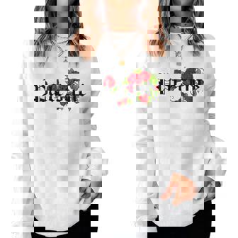 Cute Floral Palestine Free Palestine Free Gaza Flag Arabic Cuello Sudadera Mujer - Regaloses