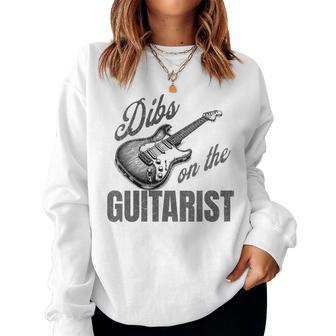 Dibs About The Woman Guitarist Guitarist Women Sweatshirt - Monsterry