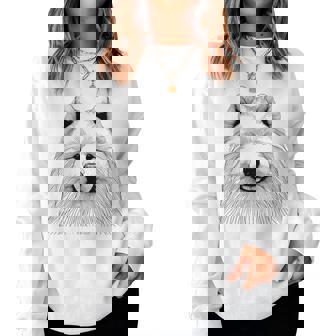 Dog Fingerprint Samoyed Dad Mom For Women Women Sweatshirt - Thegiftio