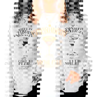 Espresso Martini Social Club Coffee Cocktail Back Print Women Sweatshirt - Thegiftio