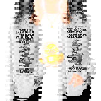 Everyone Needs A Smartass Sarcastic Grandma Duck Sayin Women Sweatshirt - Monsterry