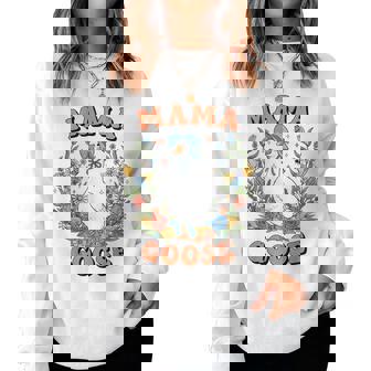 Floral Mama Goose Silly Goose Matching Family 1St Birthday Women Sweatshirt | Seseable FR