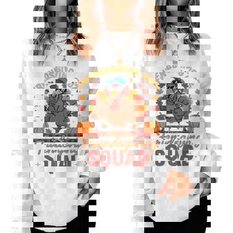 Friendsgiving Squad 2025 Thanksgiving Group Fall Autumm Women Sweatshirt | Mazezy