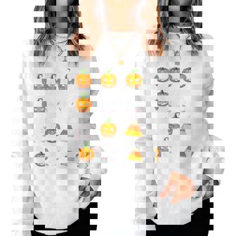 67 Meme Pumpkin Ghost Math Teacher Halloween Costume Women Sweatshirt | Seseable UK