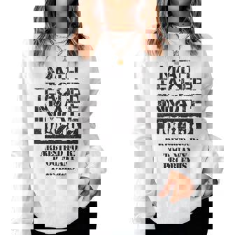 Halloween Math Teacher Prisoner Costume Women Sweatshirt - Monsterry