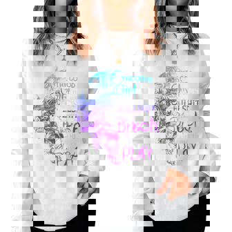 Skull The Good Girl In Me Got Tired Of The Bullshit Women Sweatshirt - Monsterry