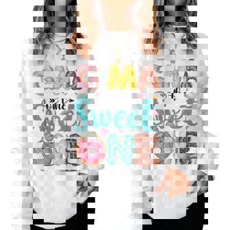 G-Ma Of The Sweet One 1St Birthday Girl Donut Party Women Sweatshirt - Monsterry