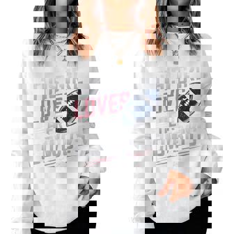 This Girl Loves Her Cowboys Vintage Retro Women Sweatshirt | Seseable CA