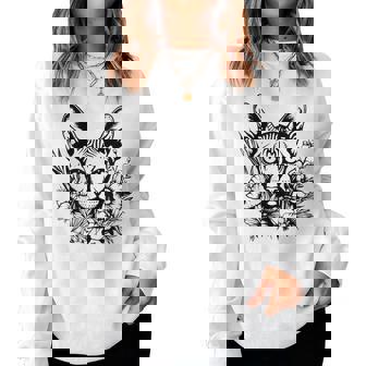 Girls Flowers Pet Floral Hairless Sphynx Cat Lover Women Sweatshirt - Thegiftio