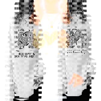 Girls Peace Love Mini Holland Lop Bunny Rabbit Lover Women Sweatshirt - Thegiftio