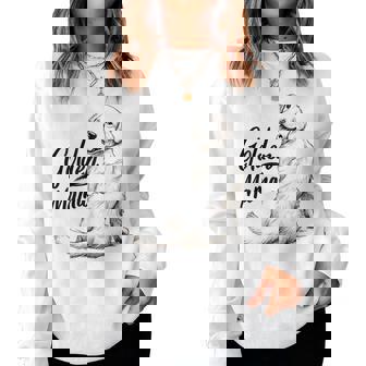 Golden Mama White Golden Retriever Mom Dog Love Puppy Women Sweatshirt - Thegiftio