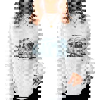 Great Retro Vintage Airstream Camping Women Sweatshirt - Thegiftio