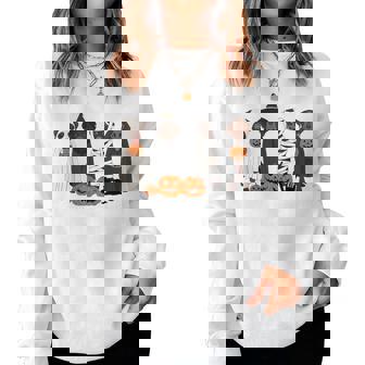 Halloween Brown Labrador Ghost Spooky Chocolate Lab Dog Mama Women Sweatshirt | Mazezy