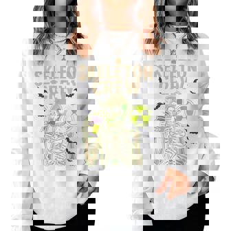 Halloween Radiology Spooky Xray Skeleton Coffee Crew Women Sweatshirt | Mazezy