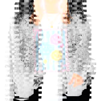 Happy To See Your Face Teacher Coquette Bow Back To School Women Sweatshirt - Thegiftio